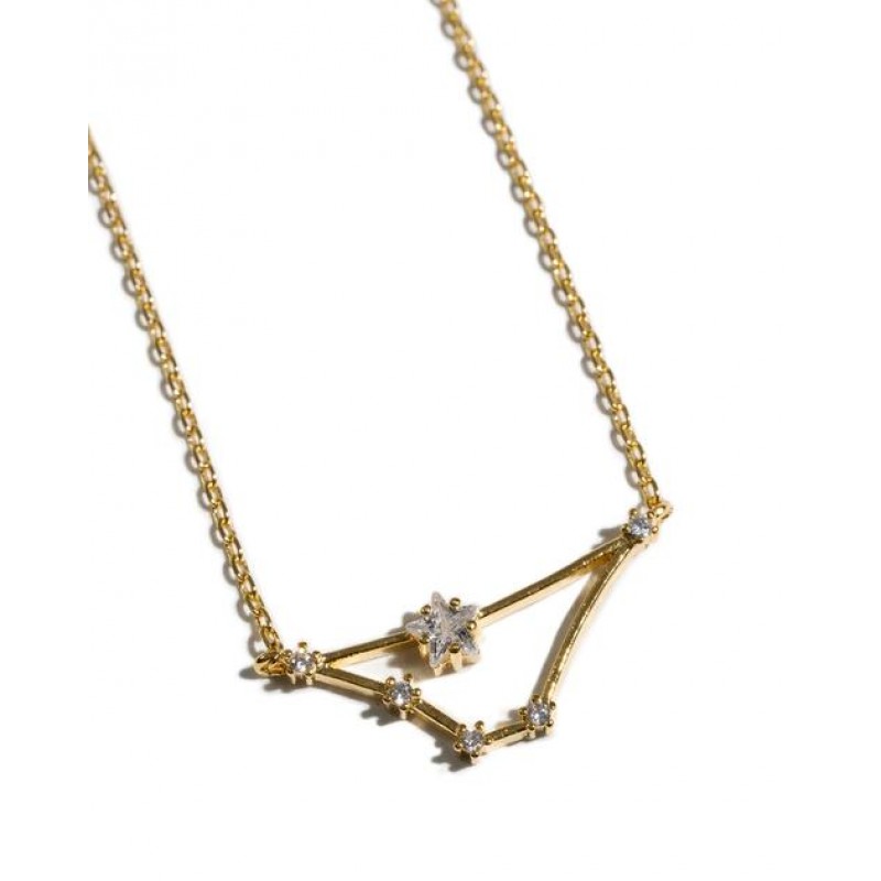 Capricorn 14 Karat Gold Dipped Zodiac Necklace