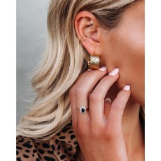 Fawn Hammered Hoops