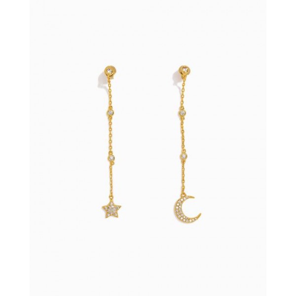 Shashi - Moon Star Drop Earrings