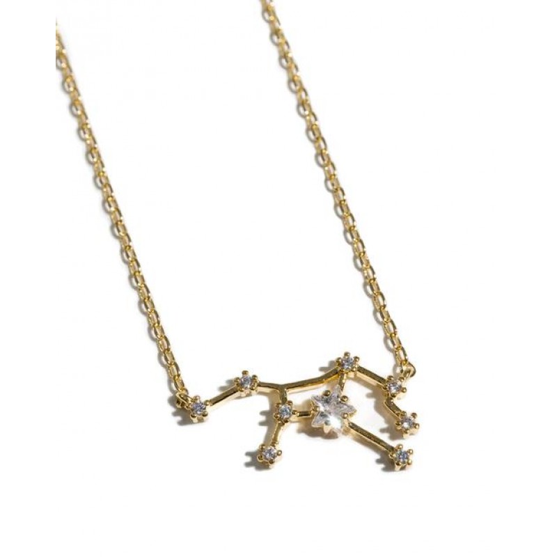 Virgo 14 Karat Gold Dipped Zodiac Necklace