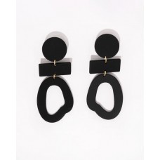 Guernica Drop Earrings - Black