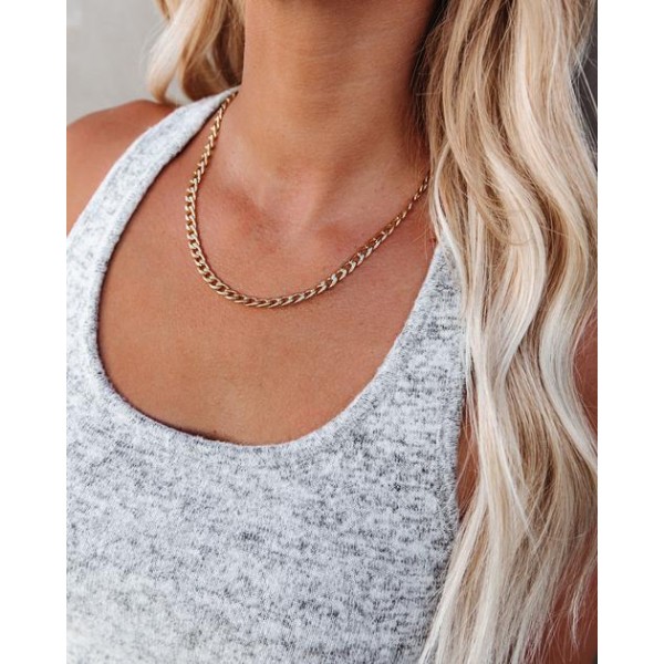 Moxie Simple Chain Necklace - Gold