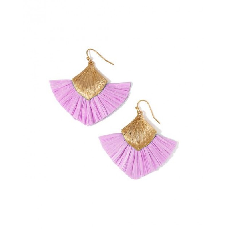 Punta Cana Fringe Earrings - Lilac